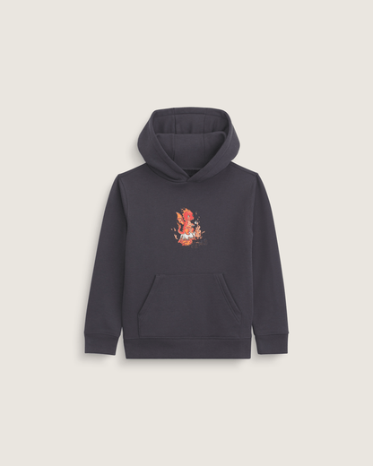 Vans Little Kids Dragon Elements Pullover Sweatshirt in Charcoal Grey