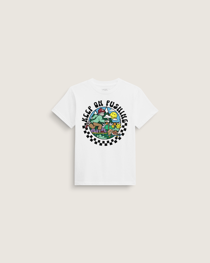 Vans Little Kids Keep on Pushing T-Shirt in White