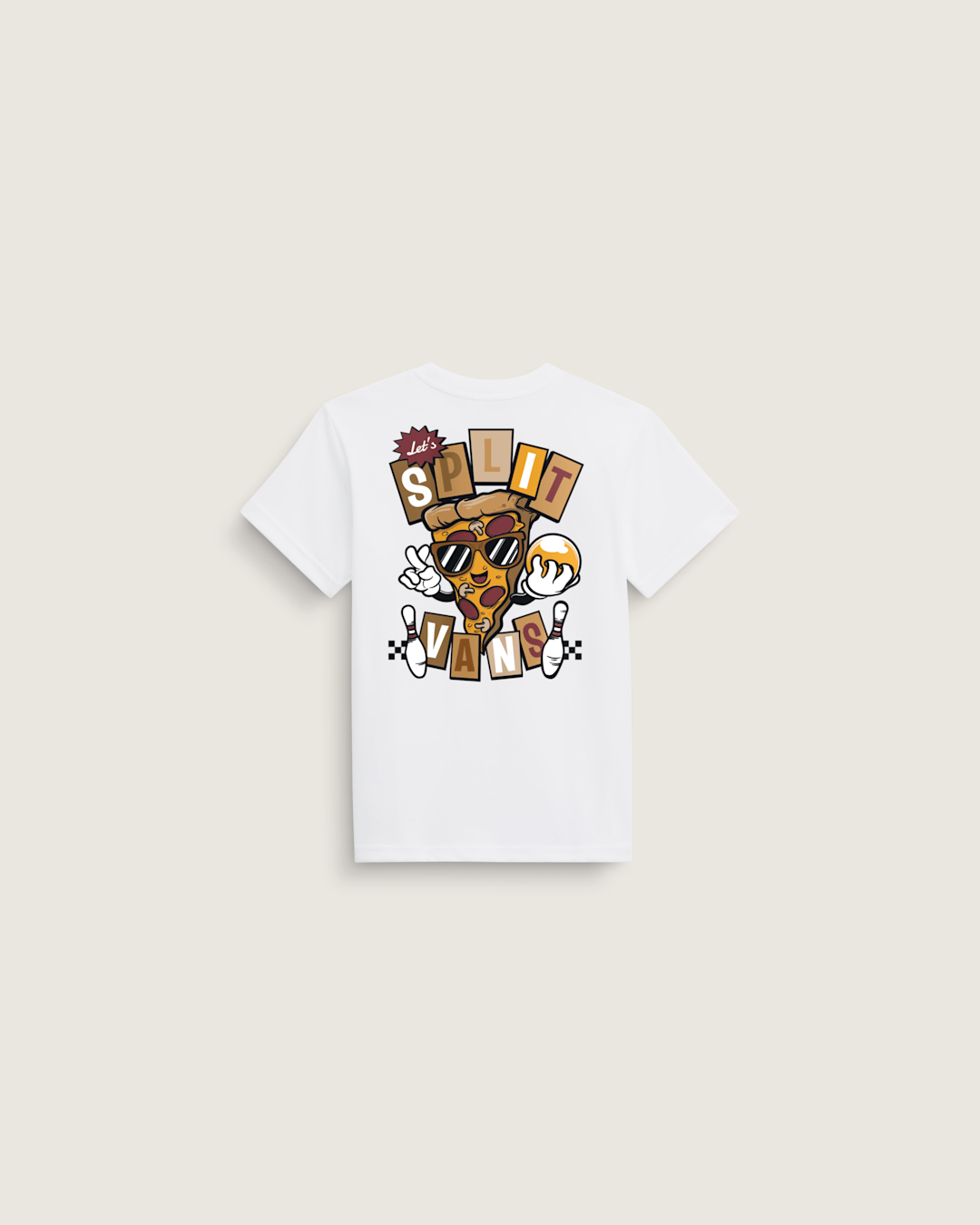 Vans Little Kids Let's Split T-Shirt in White