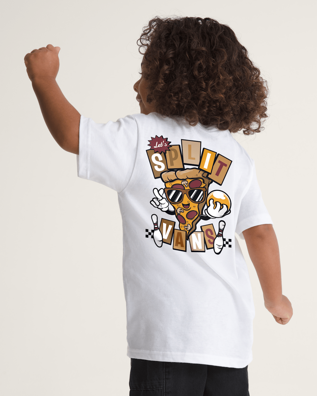 Vans Little Kids Let's Split T-Shirt in White