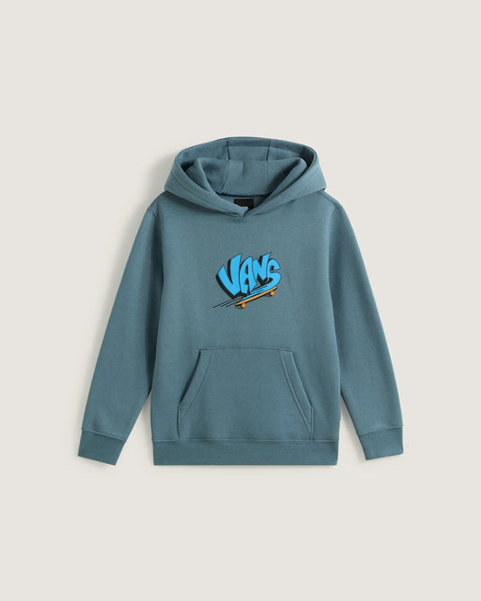 Vans Little Kids Vans Sk8 Pullover Hoodie in Stormy Weather Black