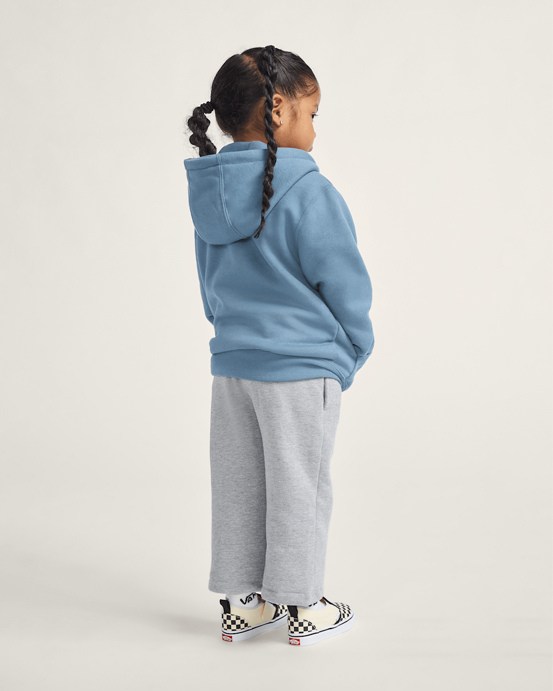 Vans Little Kids Vans Sk8 Pullover Hoodie in Stormy Weather Black