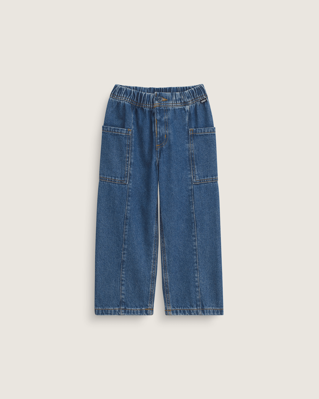 Vans Little Kids Naithin 2.0 Elastic Waist Denim Pants in Vintage Indigo Blue