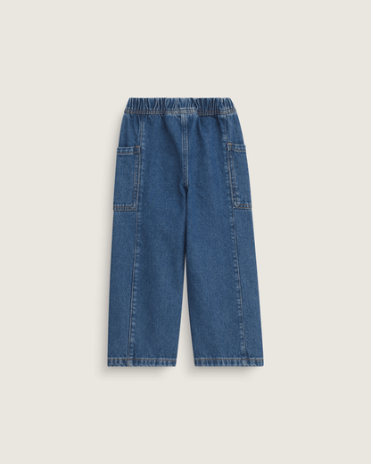 Vans Little Kids Naithin 2.0 Elastic Waist Denim Pants in Vintage Indigo Blue