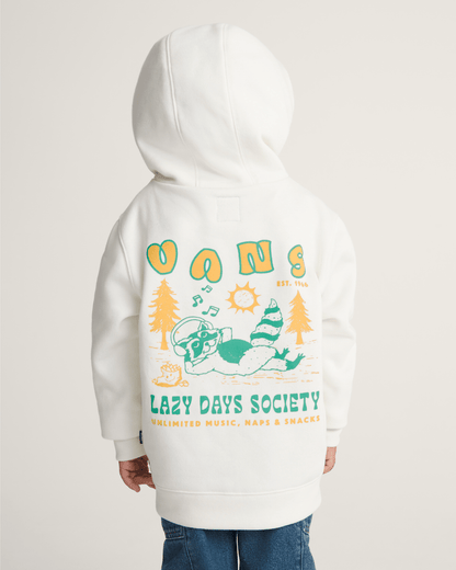 Vans Little Kids Lazy Daze Pullover Sweatshirt in Marshmallow White