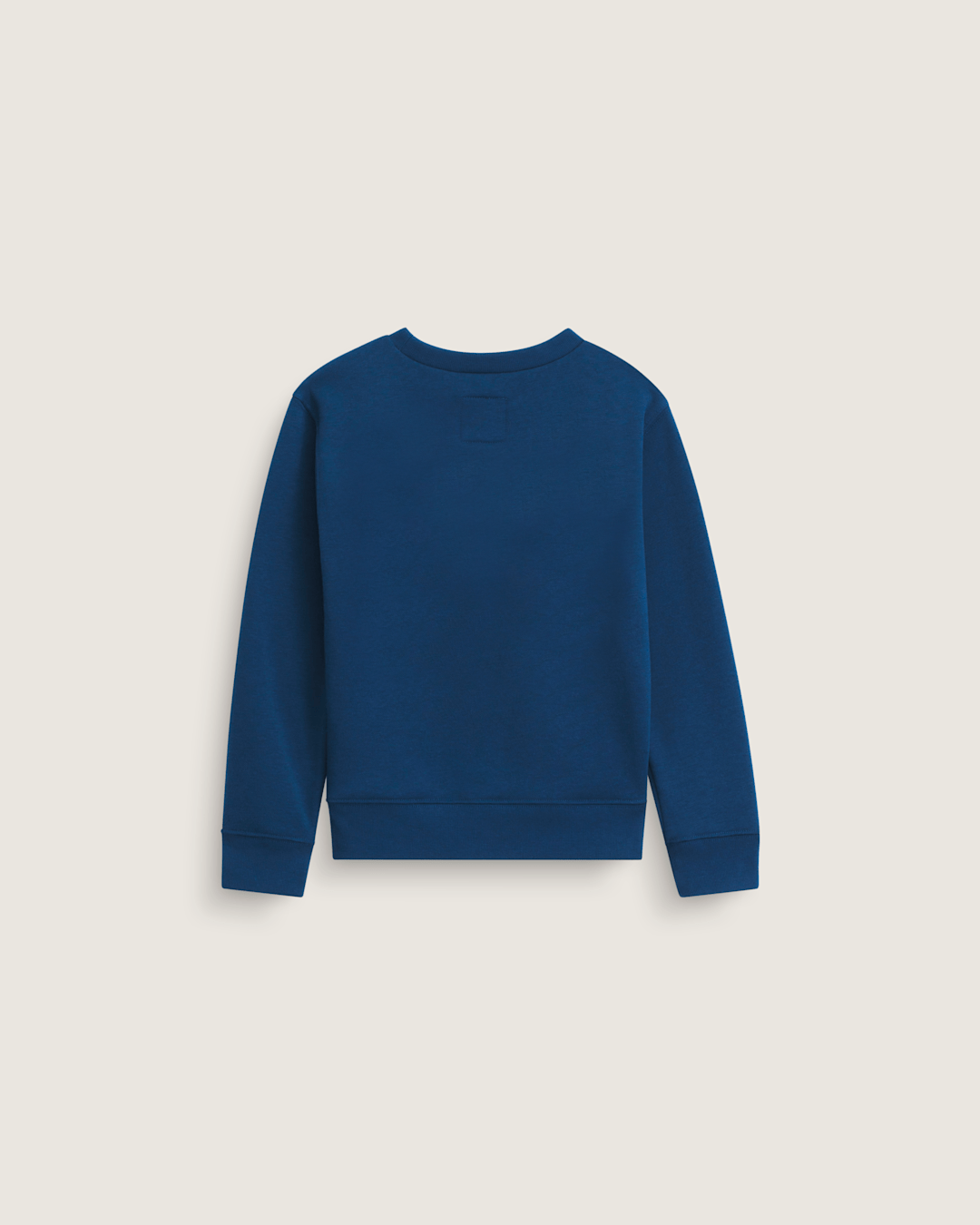 Vans Little Kids Stretch Logo Crew Sweatshirt in Deep Indigo Blue / Flame Red
