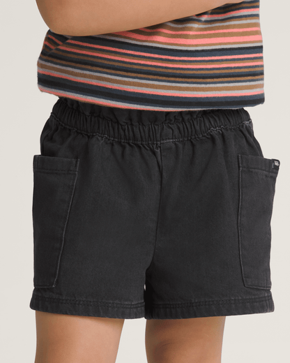 Vans Little Kids Joy Ruffled Shorts in Black