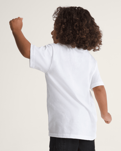 Vans Little Kids Stretch Logo T-Shirt in White