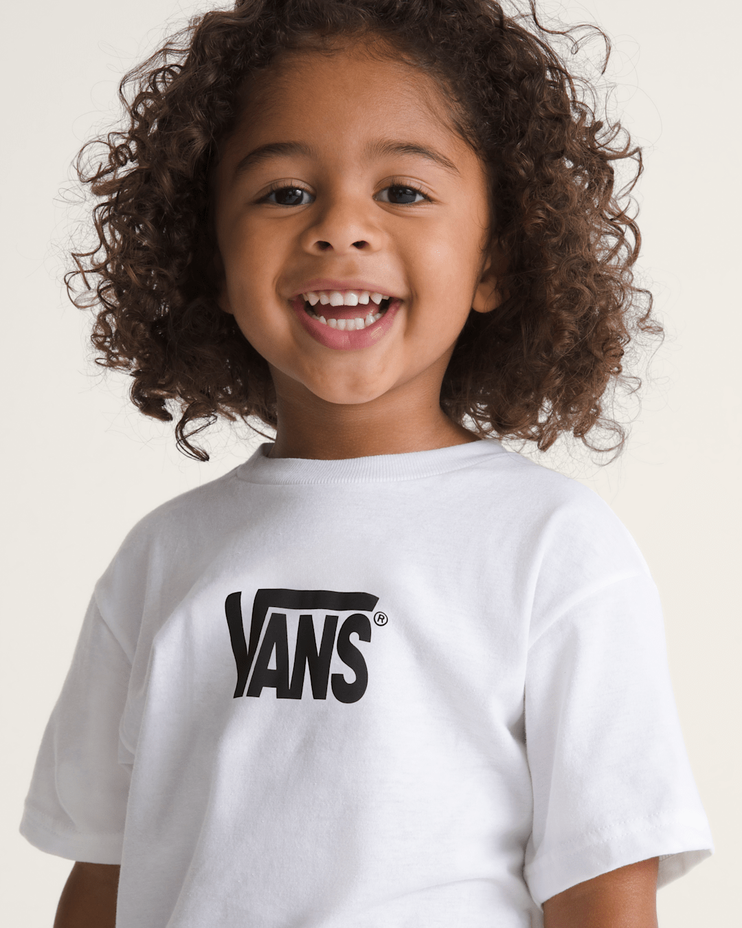 Vans Little Kids Stretch Logo T-Shirt in White