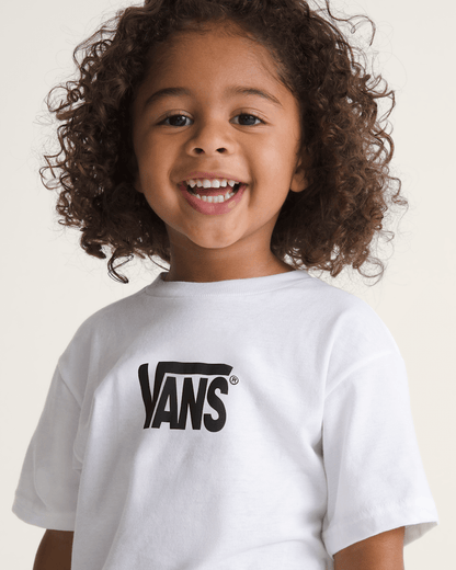 Vans Little Kids Stretch Logo T-Shirt in White