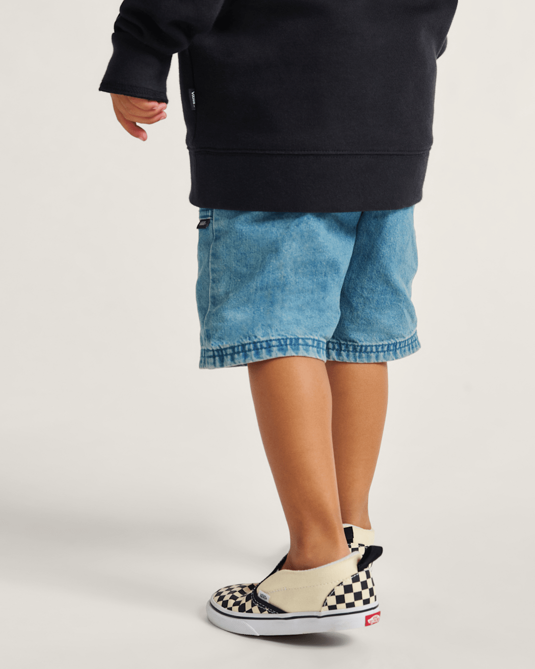 Vans Little Kids Blair Denim Shorts in Stonewash Blue