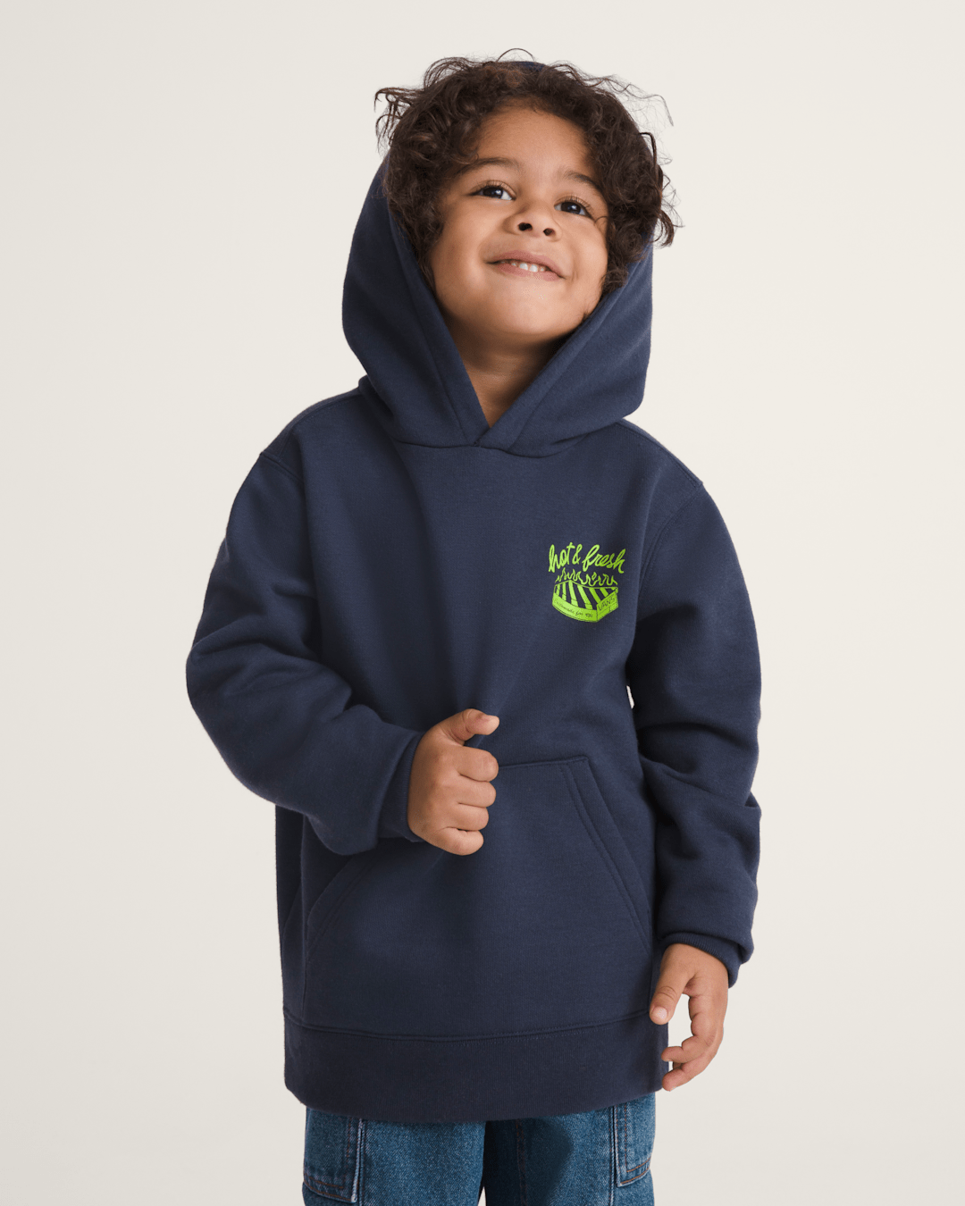 Vans Little Kids Hot and Fresh Pullover Sweatshirt in Parisian Night Blue