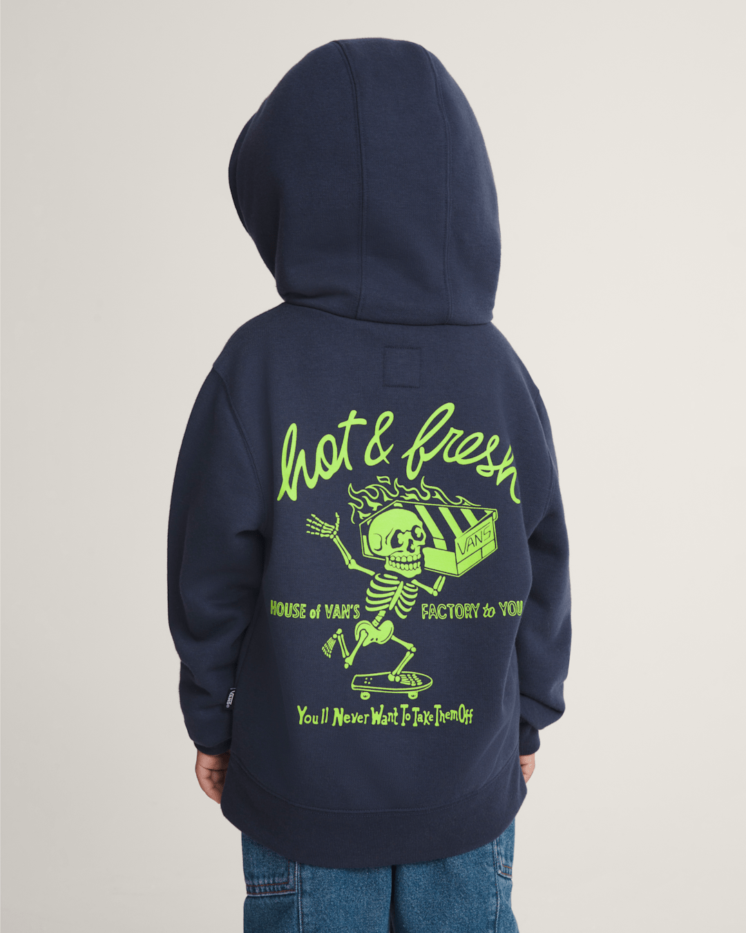 Vans Little Kids Hot and Fresh Pullover Sweatshirt in Parisian Night Blue
