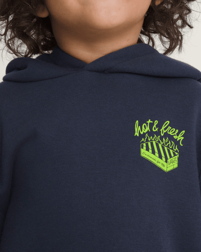Vans Little Kids Hot and Fresh Pullover Sweatshirt in Parisian Night Blue