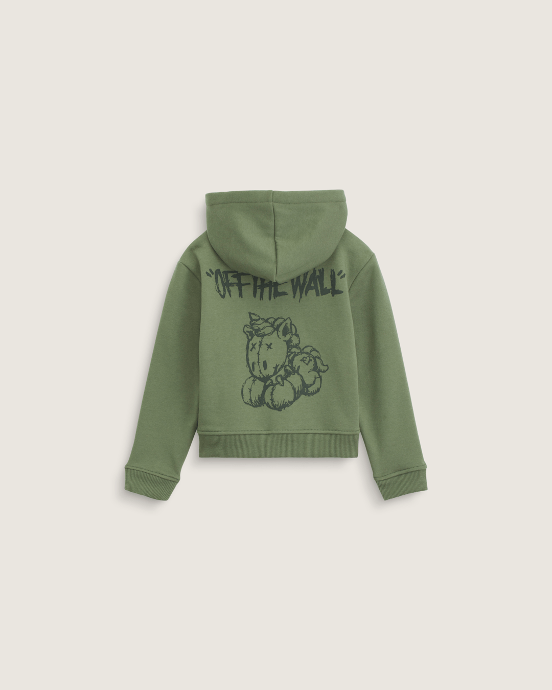 Vans Little Kids Unicorn Zip Hoodie in Pine Forest Green