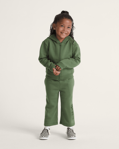 Vans Little Kids Unicorn Zip Hoodie in Pine Forest Green