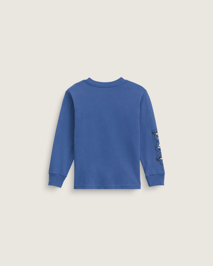 Vans Little Kids Dizzy Bear Long Sleeve T-Shirt in True Navy Blue