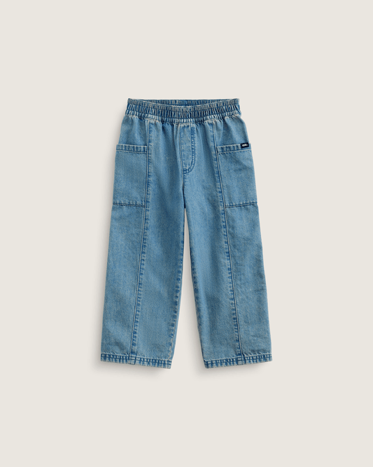 Vans Little Kids Naithin Denim Pants in Stonewash Blue