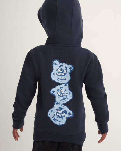 Vans Little Kids Dizzy Bear Zip Hoodie in Parisian Night Blue
