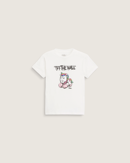 Vans Little Kids Unicorn T-Shirt in Marshmallow White