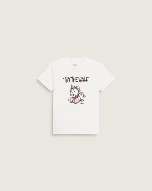 Vans Little Kids Unicorn T-Shirt in Marshmallow White