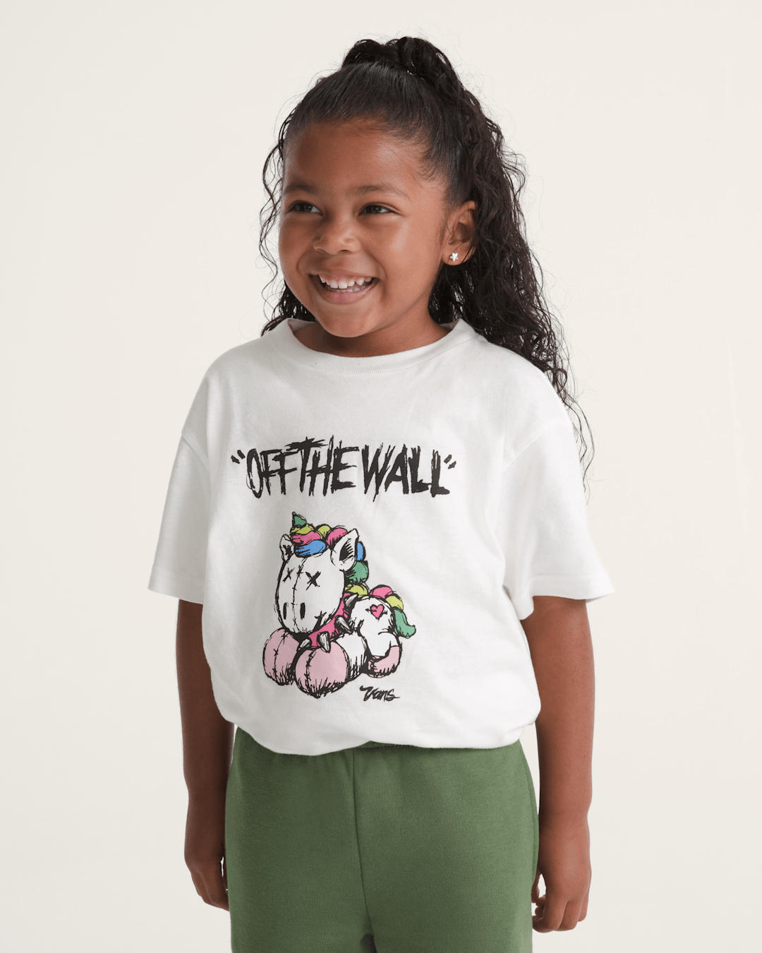 Vans Little Kids Unicorn T-Shirt in Marshmallow White