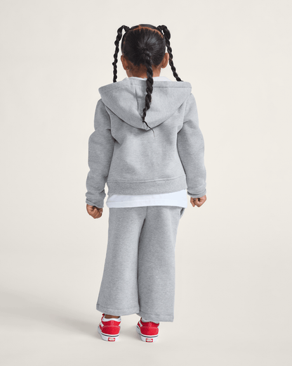 Vans Little Kids Checker Cherries Pullover Hoodie in Cement Heather Grey
