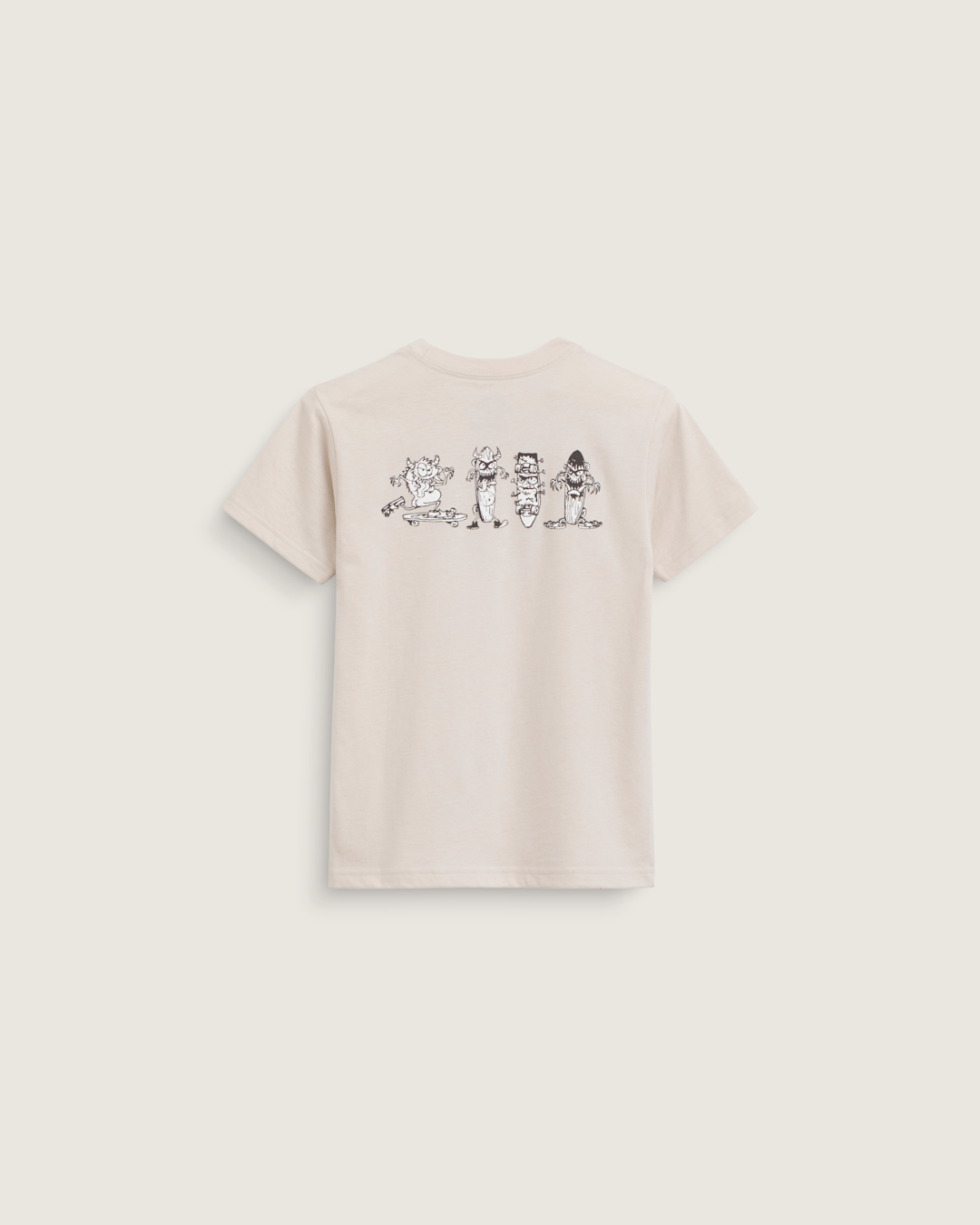 Vans Little Kids Sk8 Posse T-Shirt in Taupe Mist Grey