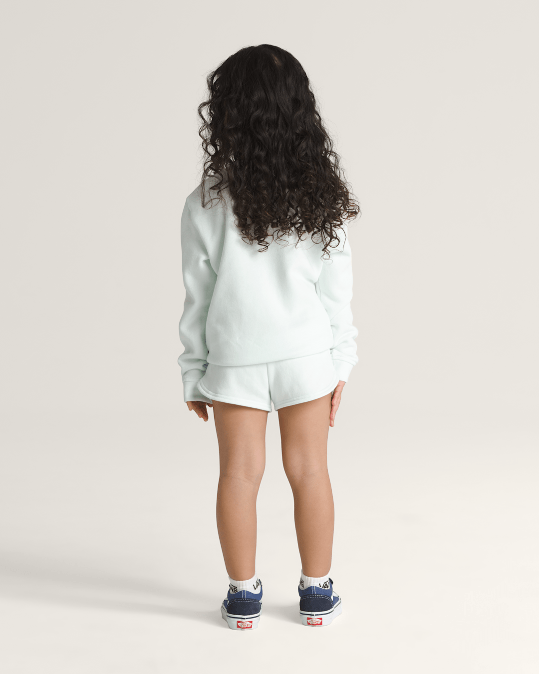 Vans Little Kids Chasse Shorts in White Mint