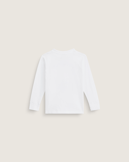 Vans Little Kids Sun Dip Long Sleeve T-Shirt in White