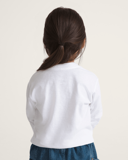Vans Little Kids Sun Dip Long Sleeve T-Shirt in White