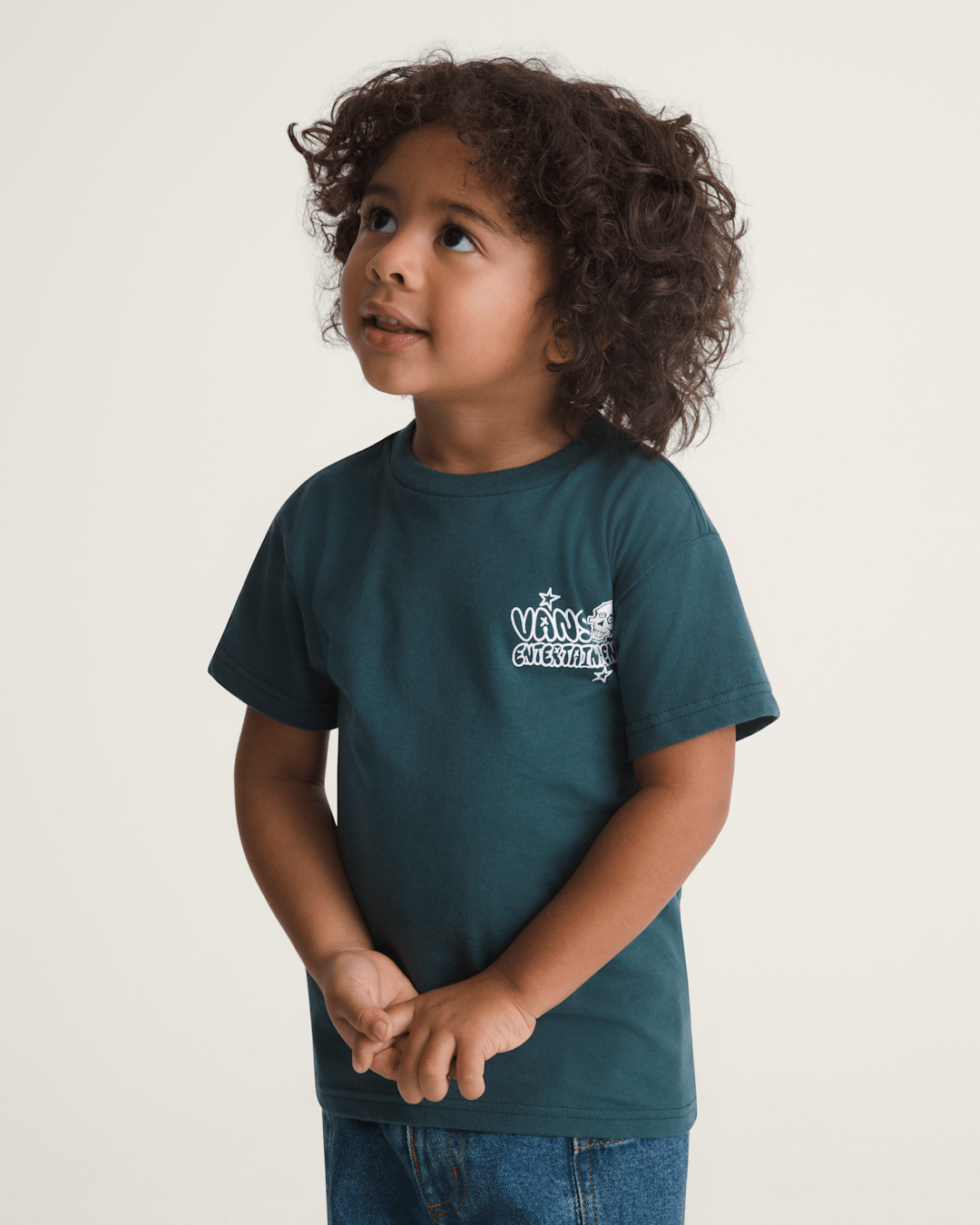Vans Little Kids Vans Entertainment T-Shirt in Mossy Olive Green