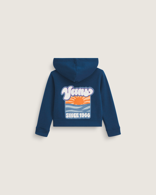 Vans Little Kids Sundip Zip Hoodie in Deep Indigo Blue