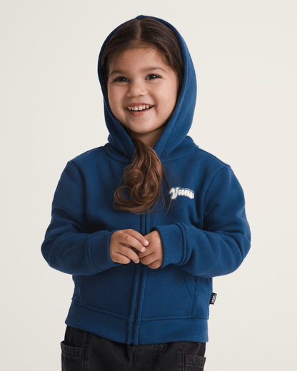 Vans Little Kids Sundip Zip Hoodie in Deep Indigo Blue