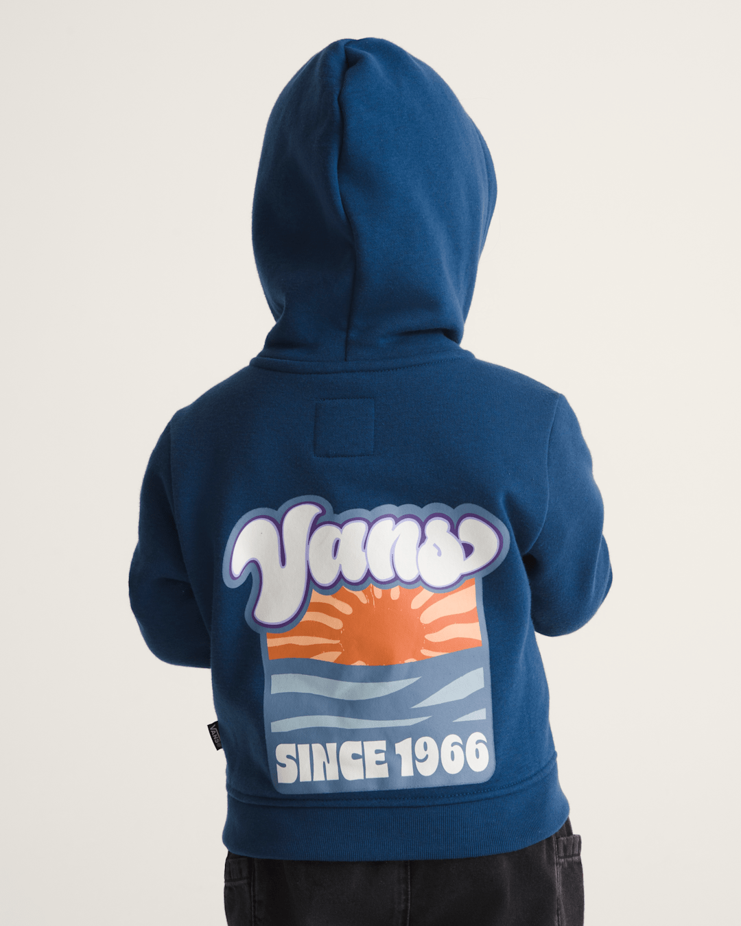 Vans Little Kids Sundip Zip Hoodie in Deep Indigo Blue