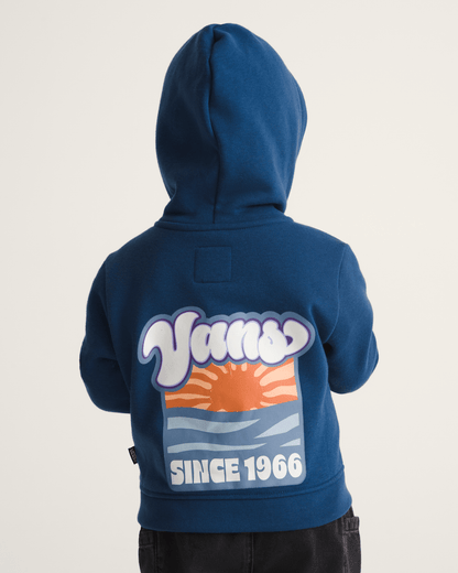 Vans Little Kids Sundip Zip Hoodie in Deep Indigo Blue