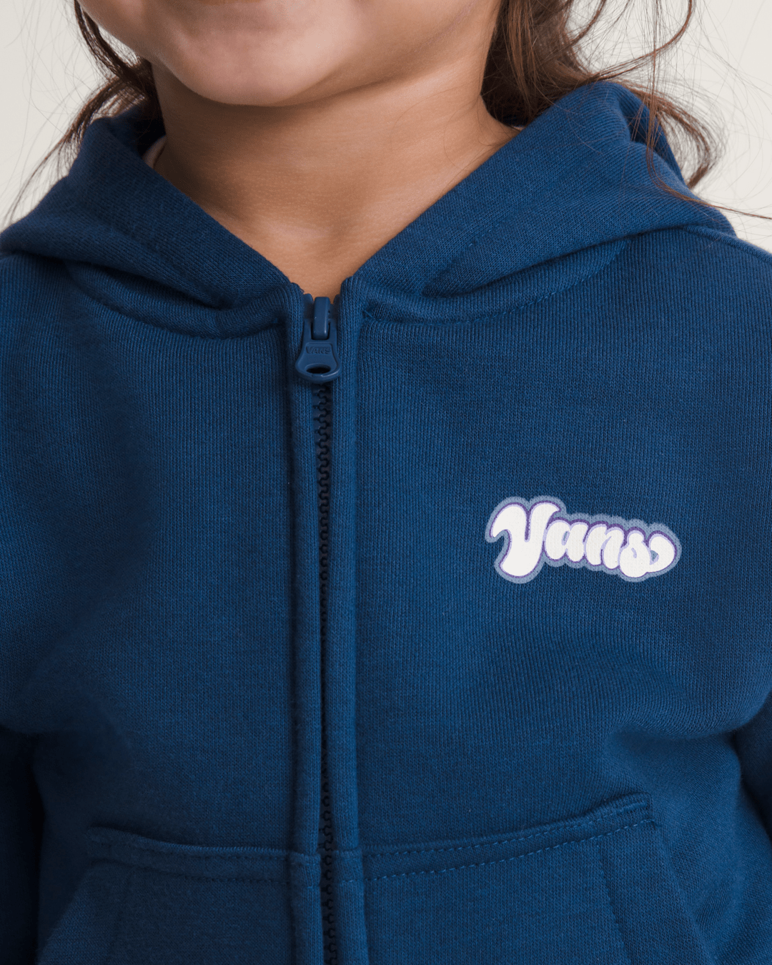 Vans Little Kids Sundip Zip Hoodie in Deep Indigo Blue
