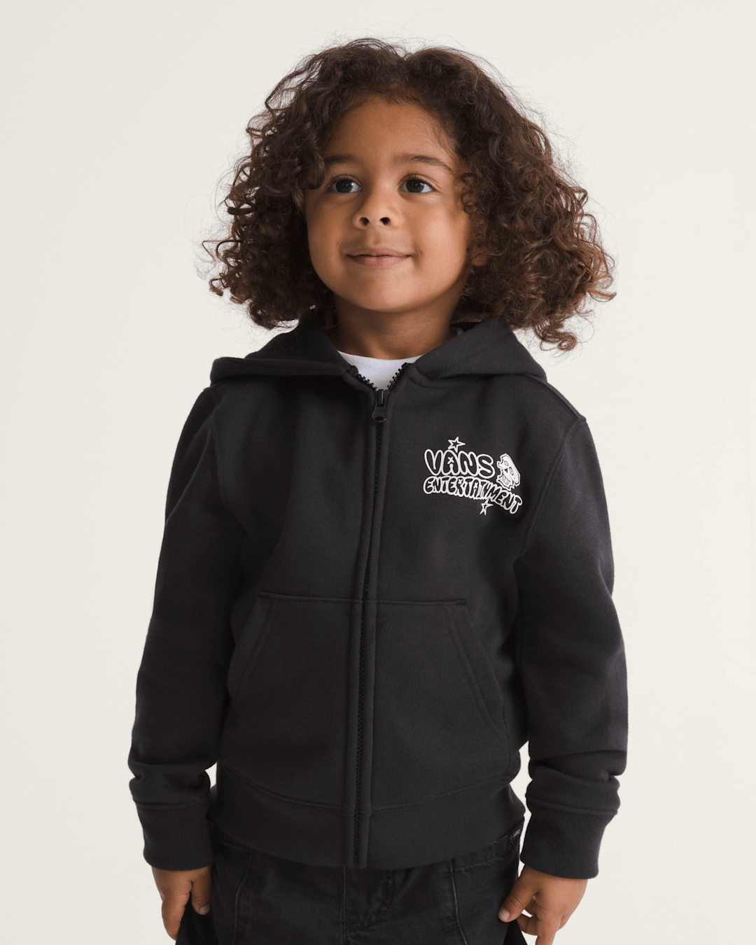 Vans Little Kids Vans Entertainment Zip Hoodie in Black