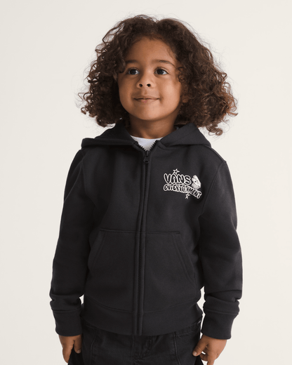 Vans Little Kids Vans Entertainment Zip Hoodie in Black