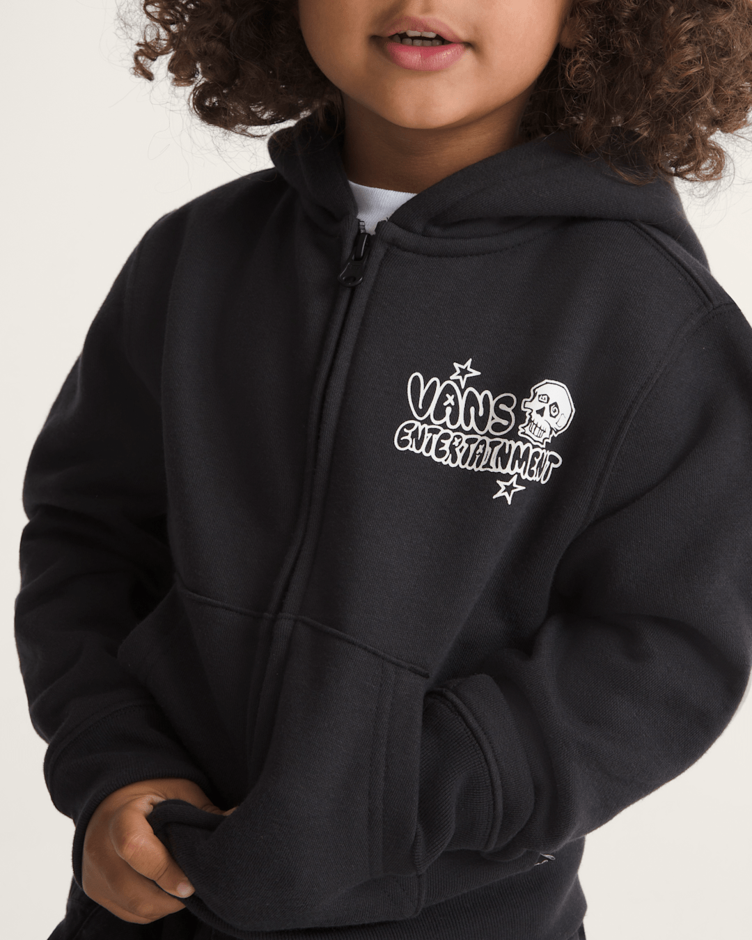 Vans Little Kids Vans Entertainment Zip Hoodie in Black