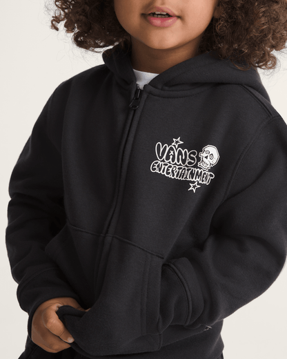 Vans Little Kids Vans Entertainment Zip Hoodie in Black