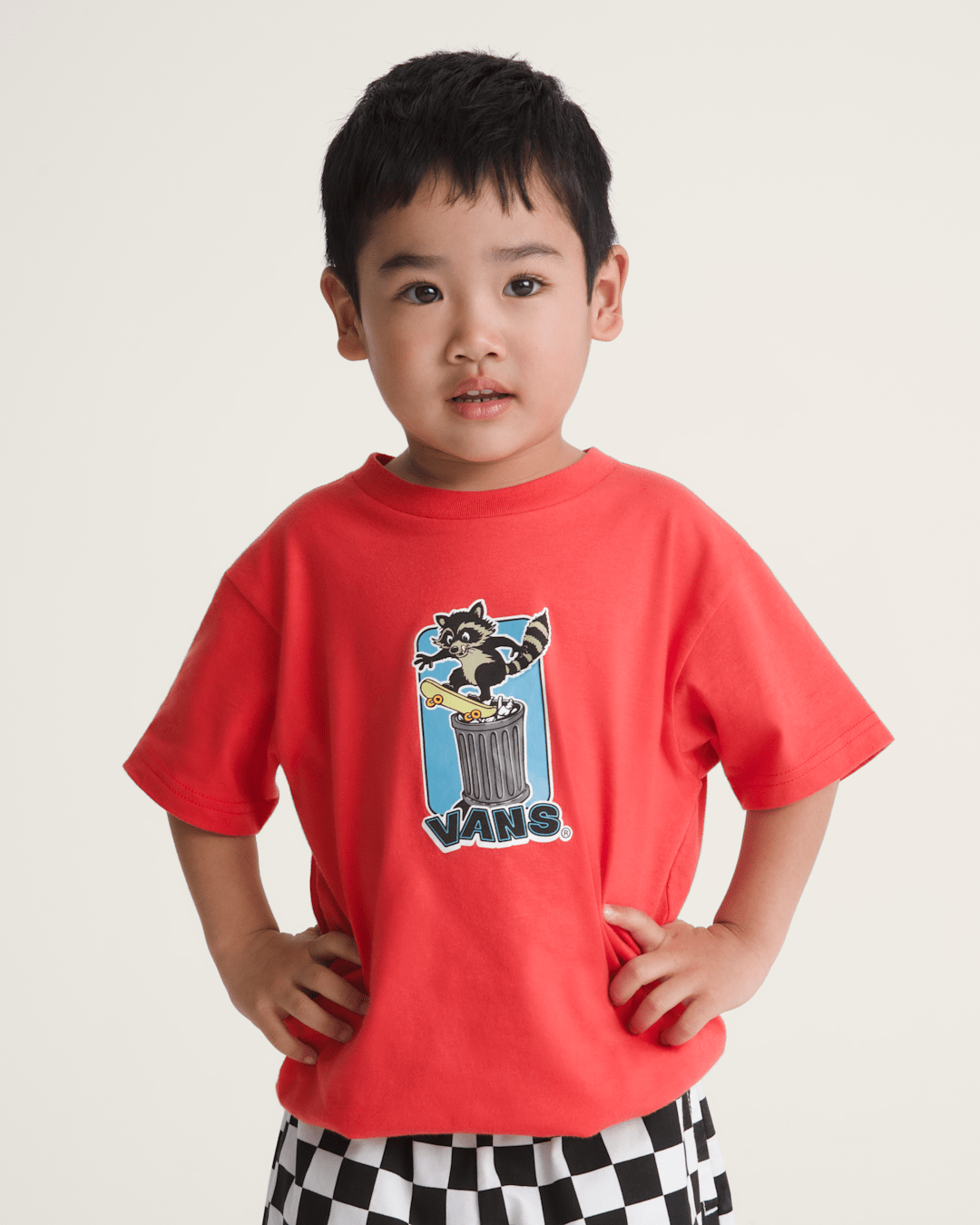 Vans Little Kids Little Kids Trash Tricks T-Shirt in Crimson Haze