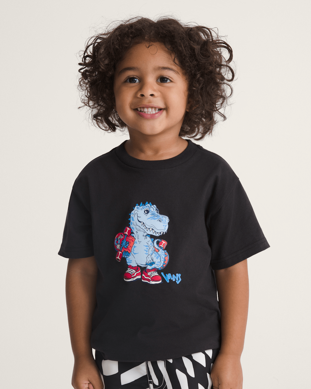 Vans Little Kids Prehistoric Skater T-Shirt in Black