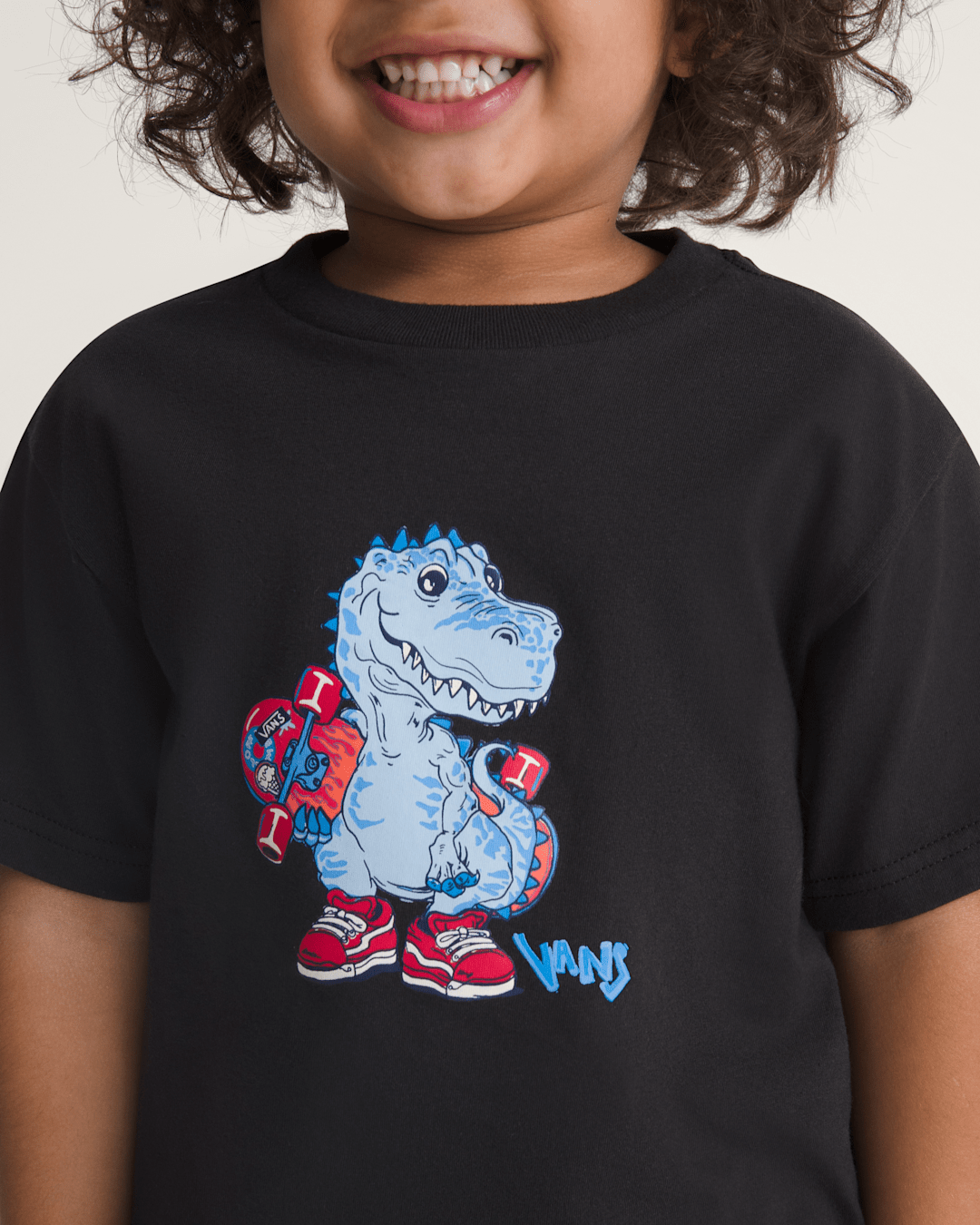 Vans Little Kids Prehistoric Skater T-Shirt in Black