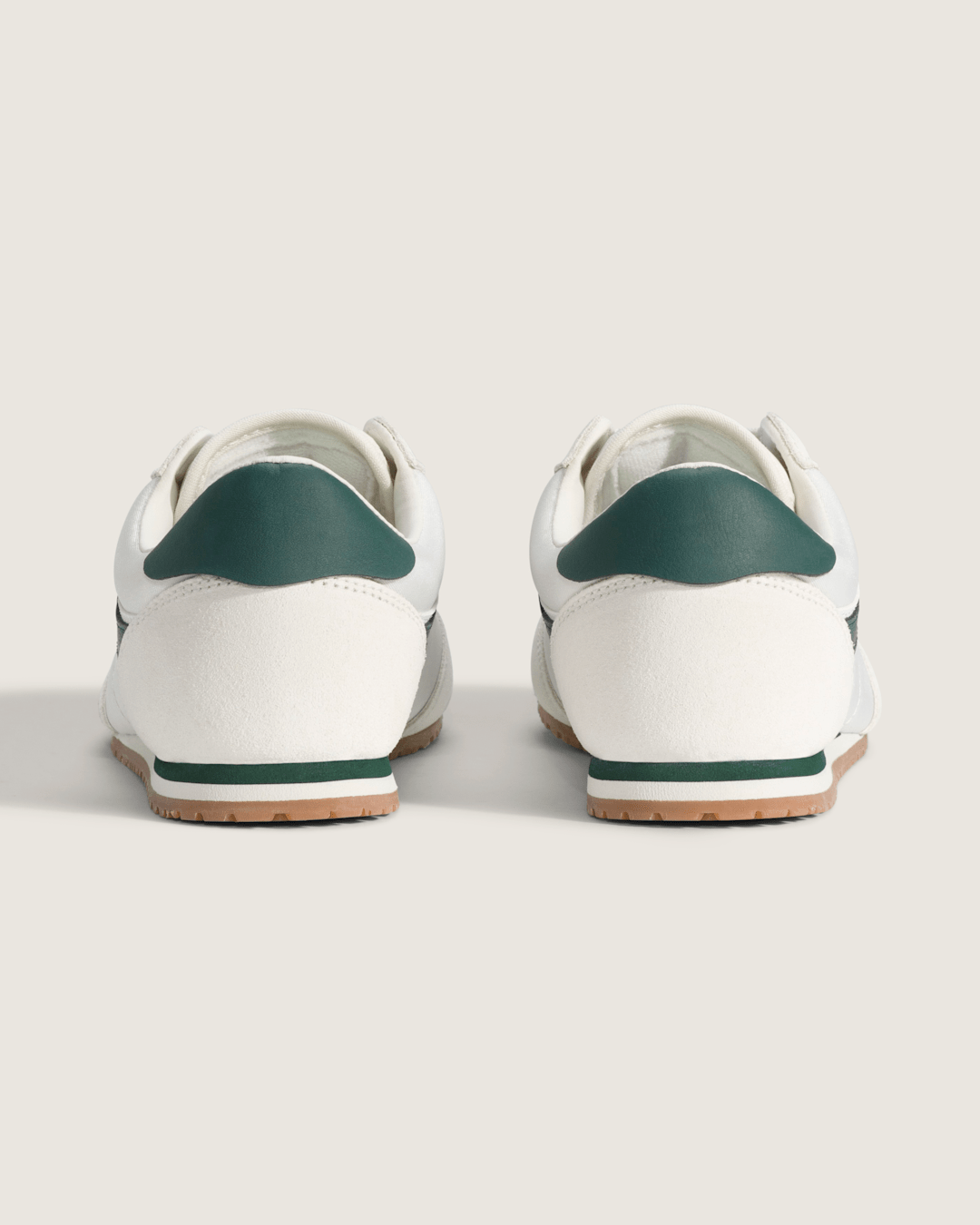 Vans Super Lowpro Shoe in Marshmallow White / Emerald Green