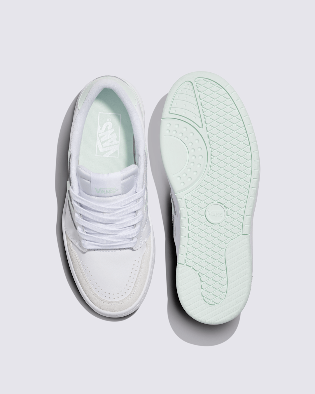 Vans Lowland 2.0 Shoe in White / Mint Green