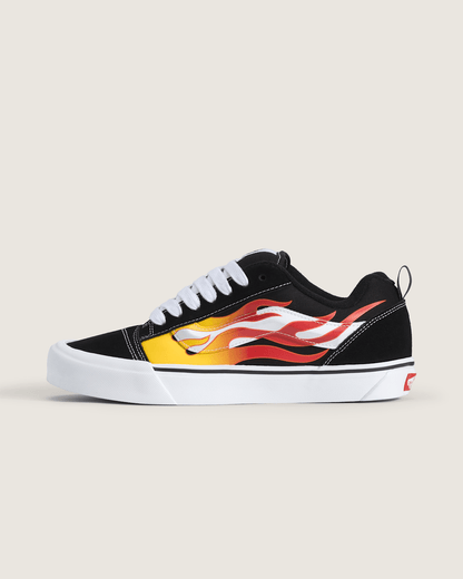 Vans Knu Skool Shoe in Black / Red
