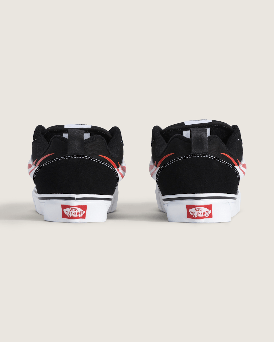 Vans Knu Skool Shoe in Black / Red