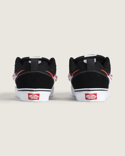 Vans Knu Skool Shoe in Black / Red