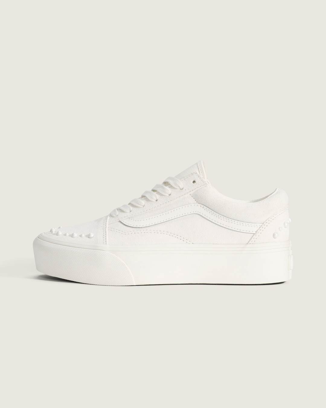 Vans Old Skool Platform Shoe in Marshmallow White